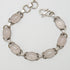 Gray Quartz and Silver Bracelet